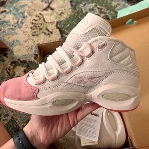 Limited Edition Never Worn Pink Toe Allen Iverson Sneakers